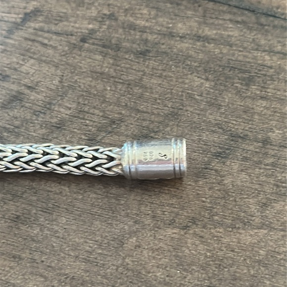 Gail Scott Sterling Silver 18K Gold Pave Diamond ID Bracelet - Picture 3 of 5